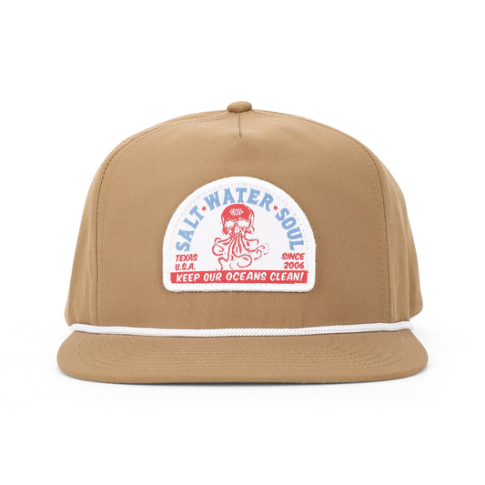 Mens Salt Water Soul Shore Patrol Patch Rope Hat