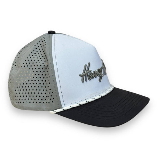 Mens Honey Hole Heritage Black & White Performance Rope Hat