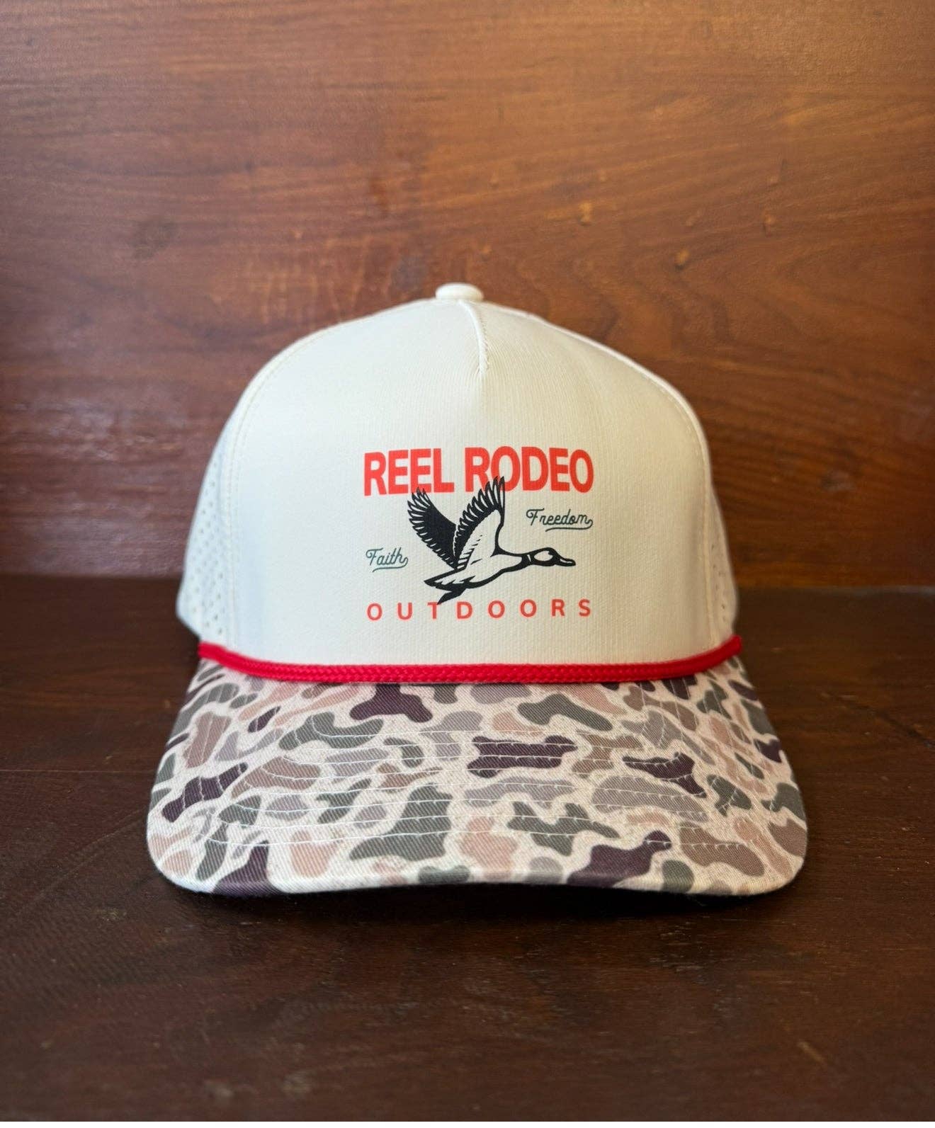 Mens Reel Rodeo Performance Flying Duck Camo Rope Hat
