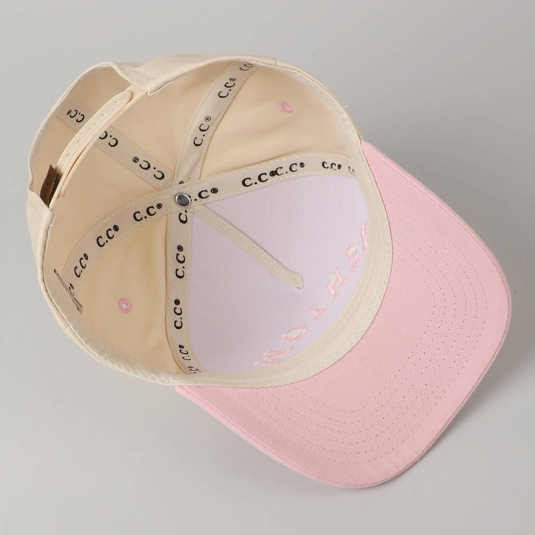Mother Upside Down Embroidered Pink Hat