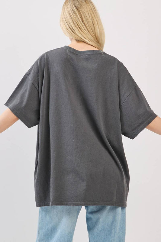 Black Rose Oversized Tee