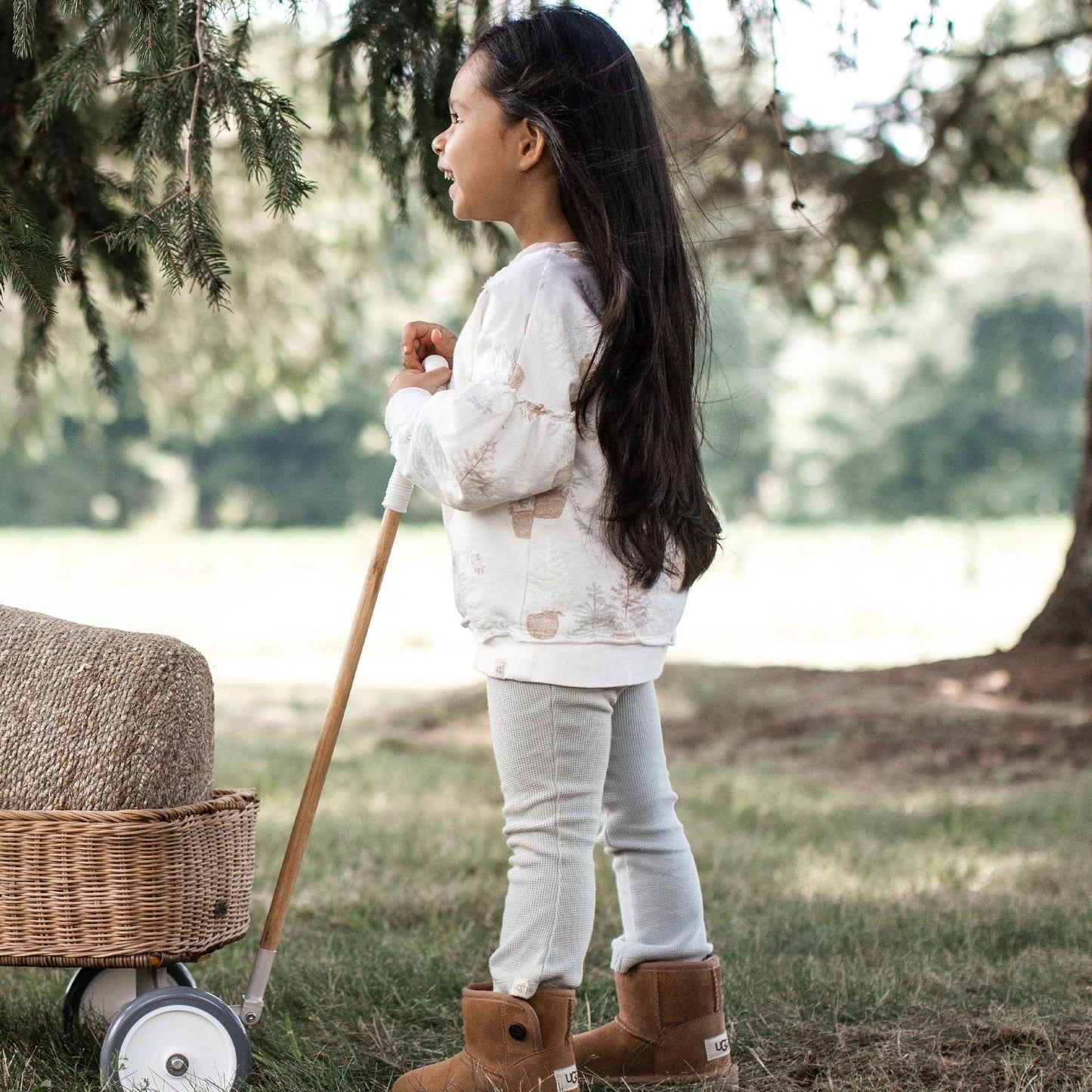 Girls Burt's Bees Pine Farm Pants Set