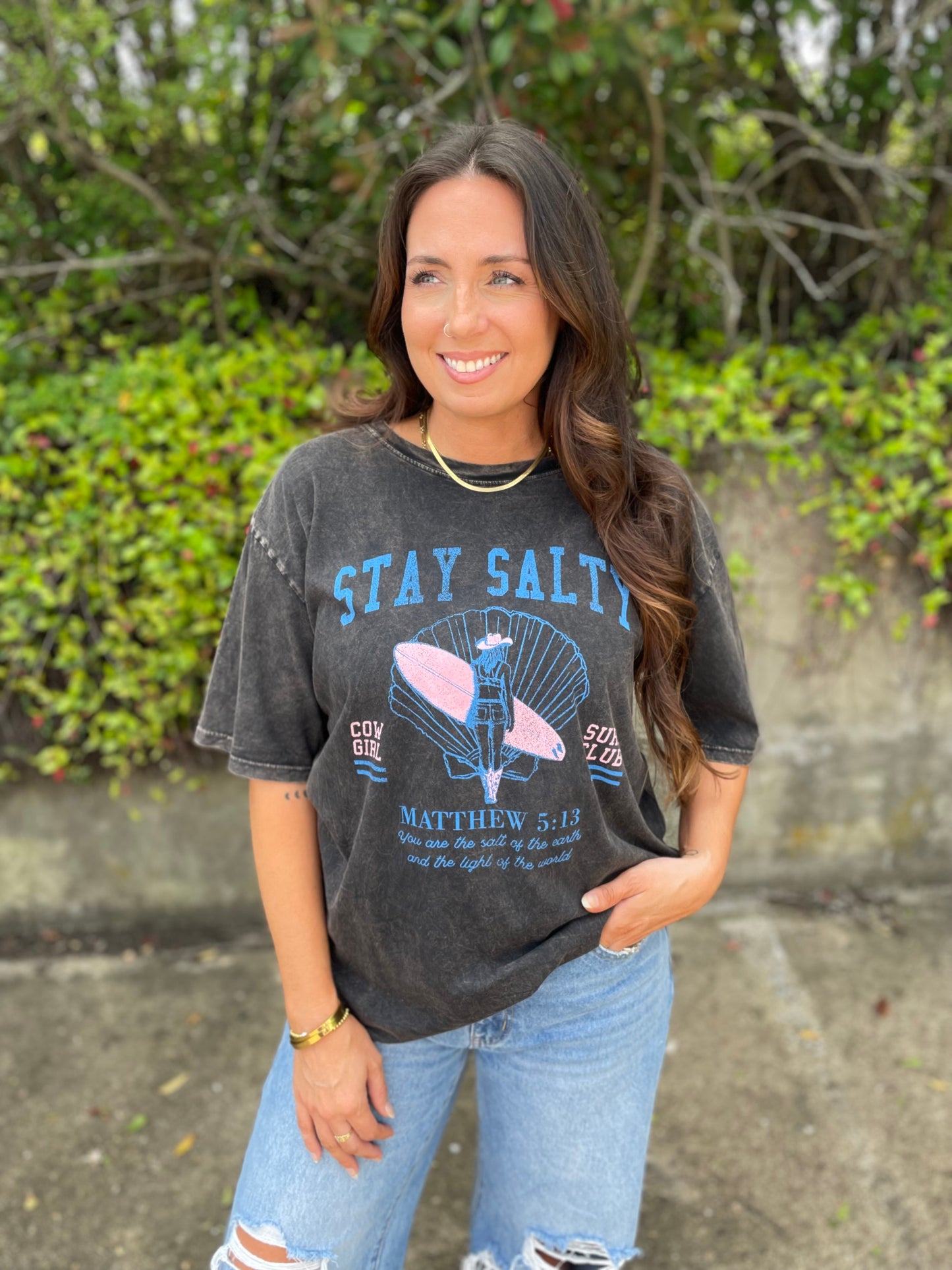 Stay Salty Cowgirl Mineral Tee