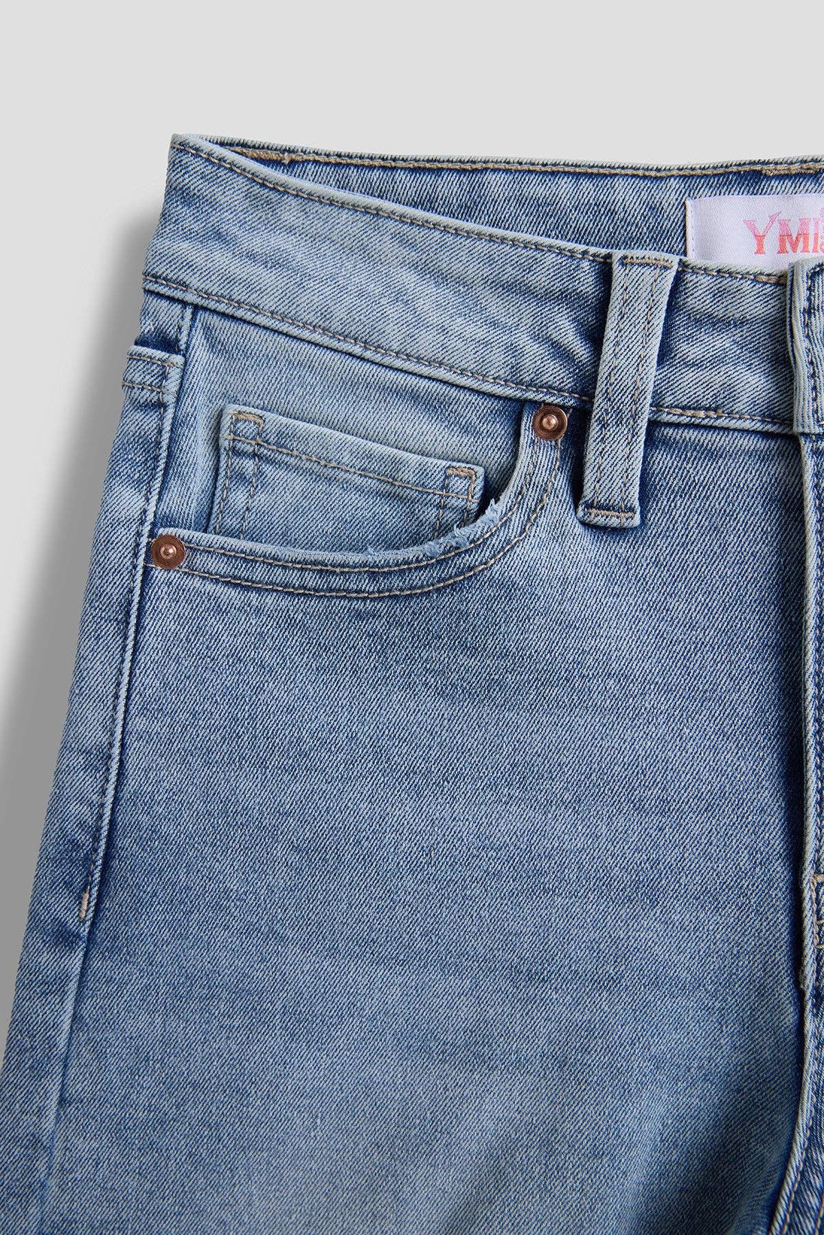 Girls YMI Wide Leg Mega Cuff LW Jeans