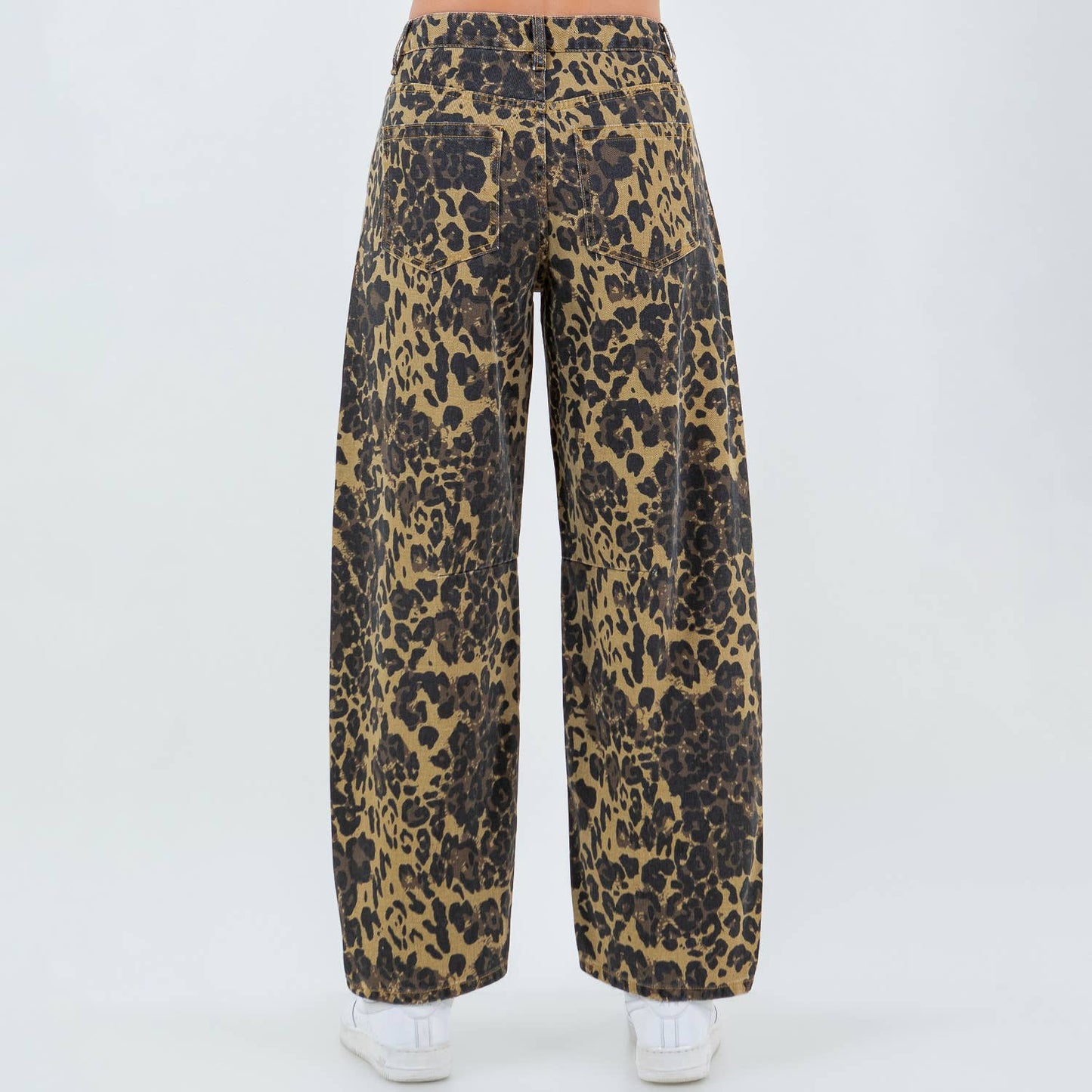 Bazi Leopard Barrel Jeans