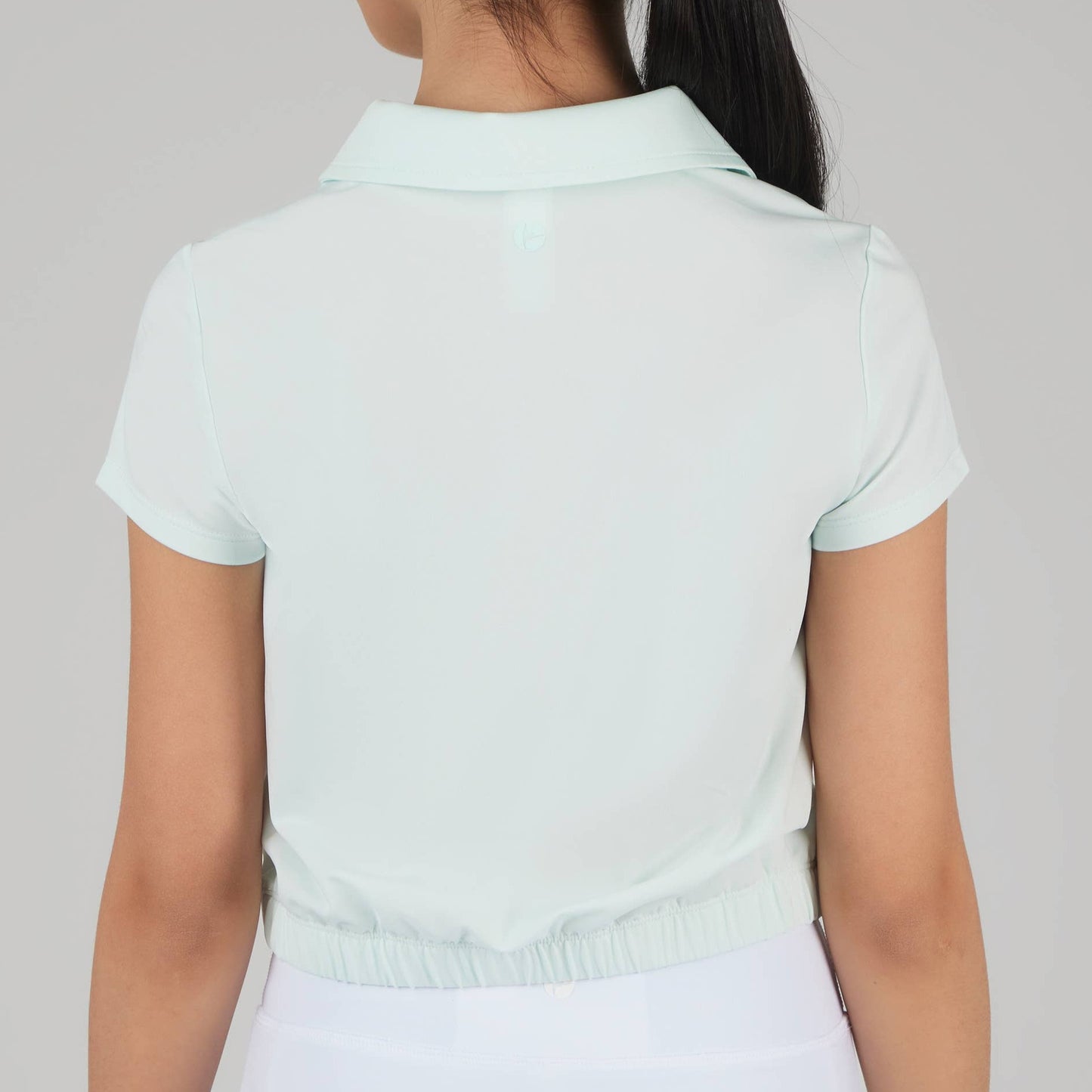 Girls Elastic Waist Collared Polo