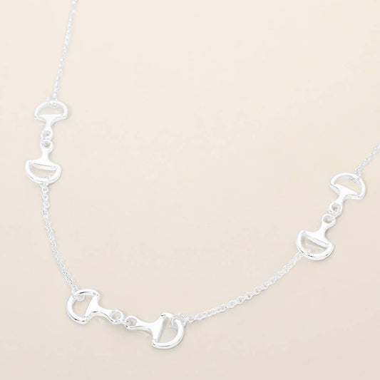 McRae Horsebit Chain Silver Necklace