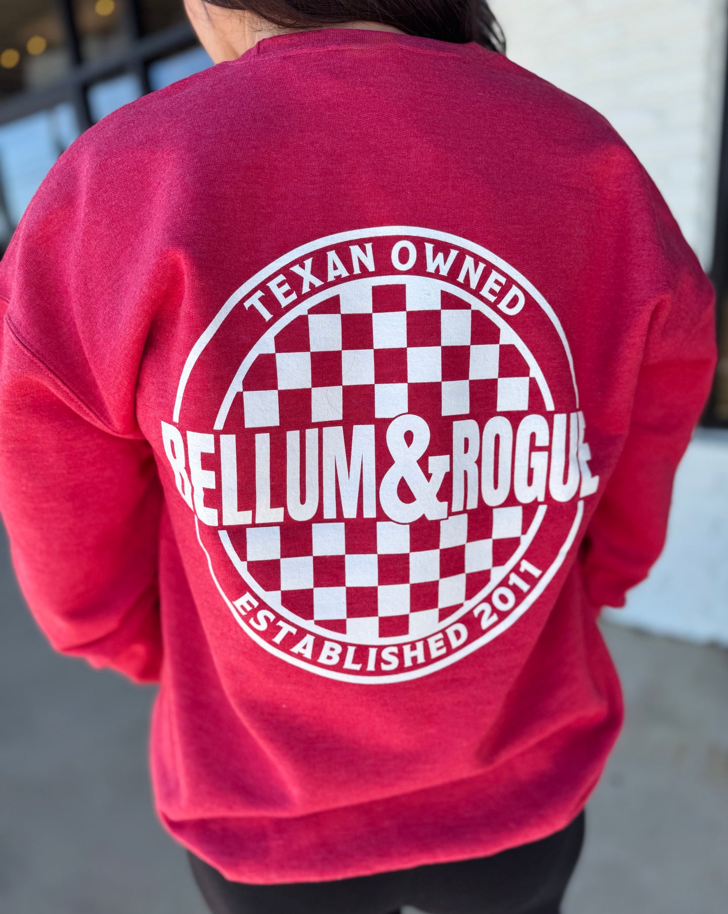 Adult Checkered Store Logo Sweatshirt