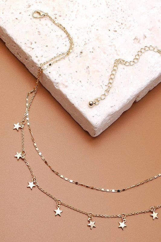 Darya Layered Star Charm Necklace