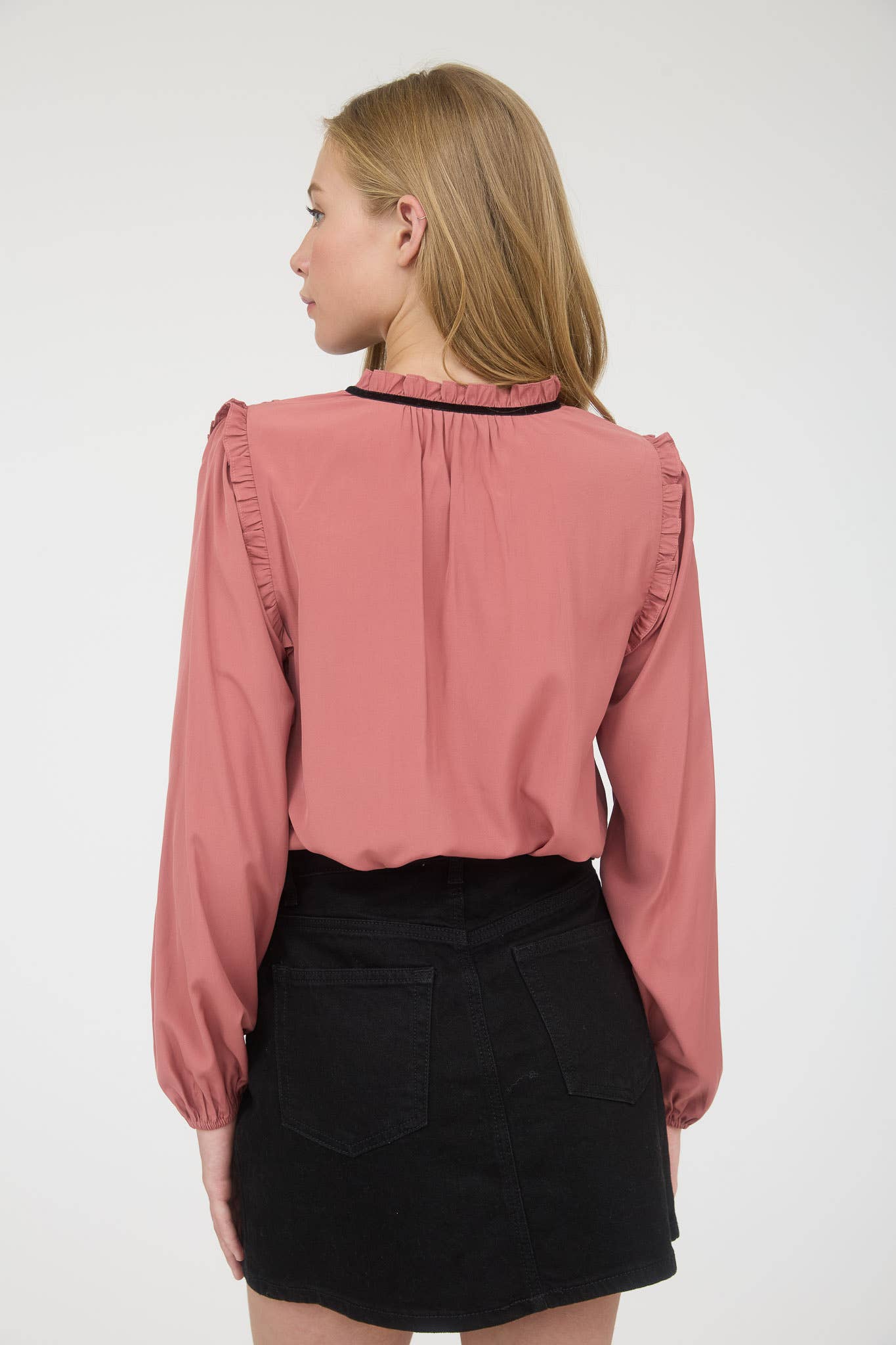 Hannah Silky Tie Longsleeve Blouse
