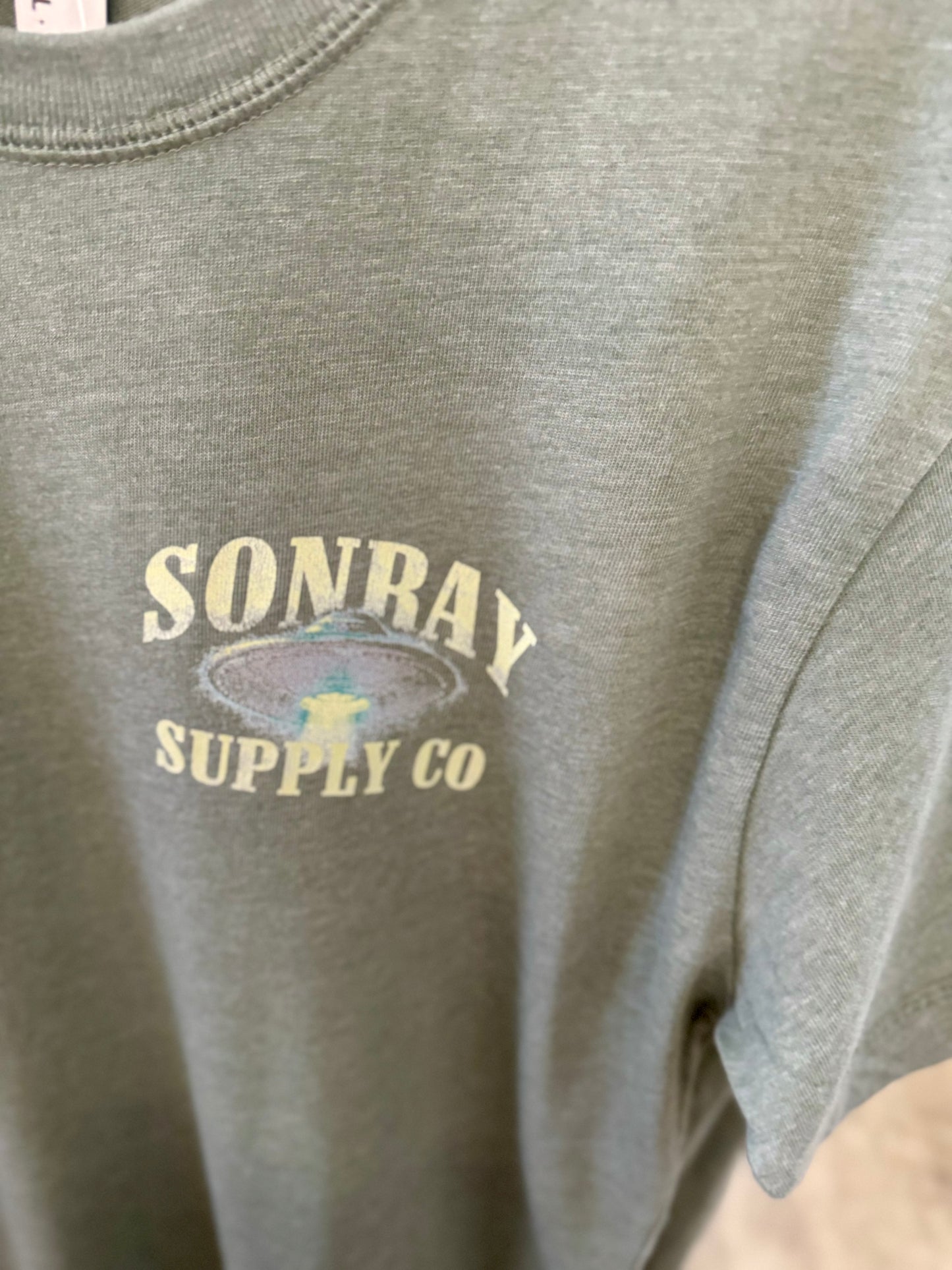 Sonray West Texas Space Program Washed Basil Tee