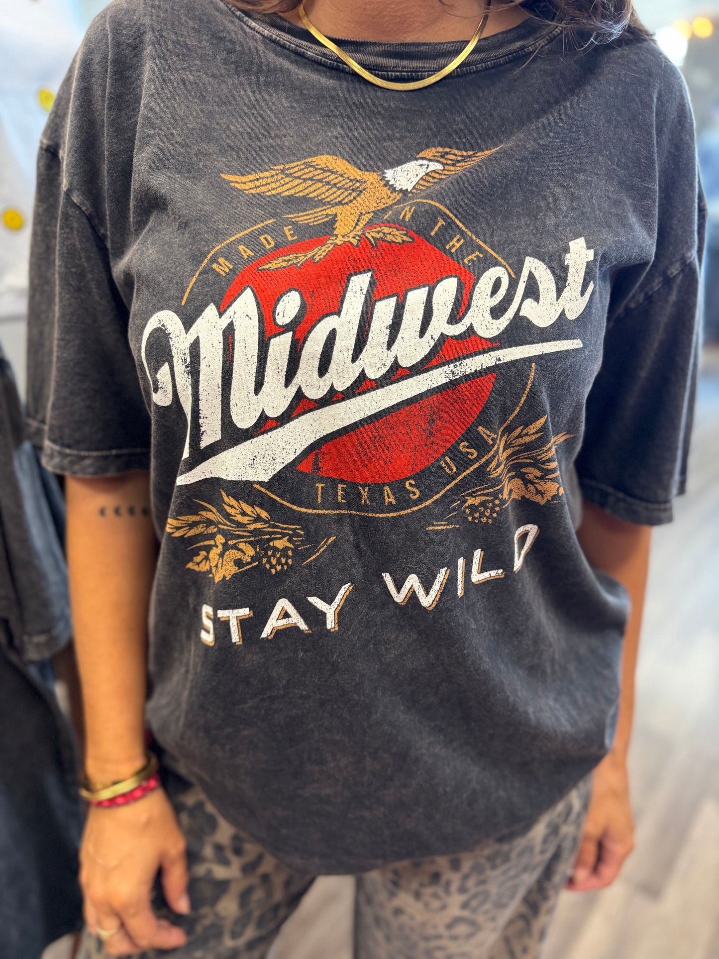 Midwest Eagle Oversized Mineral Tee