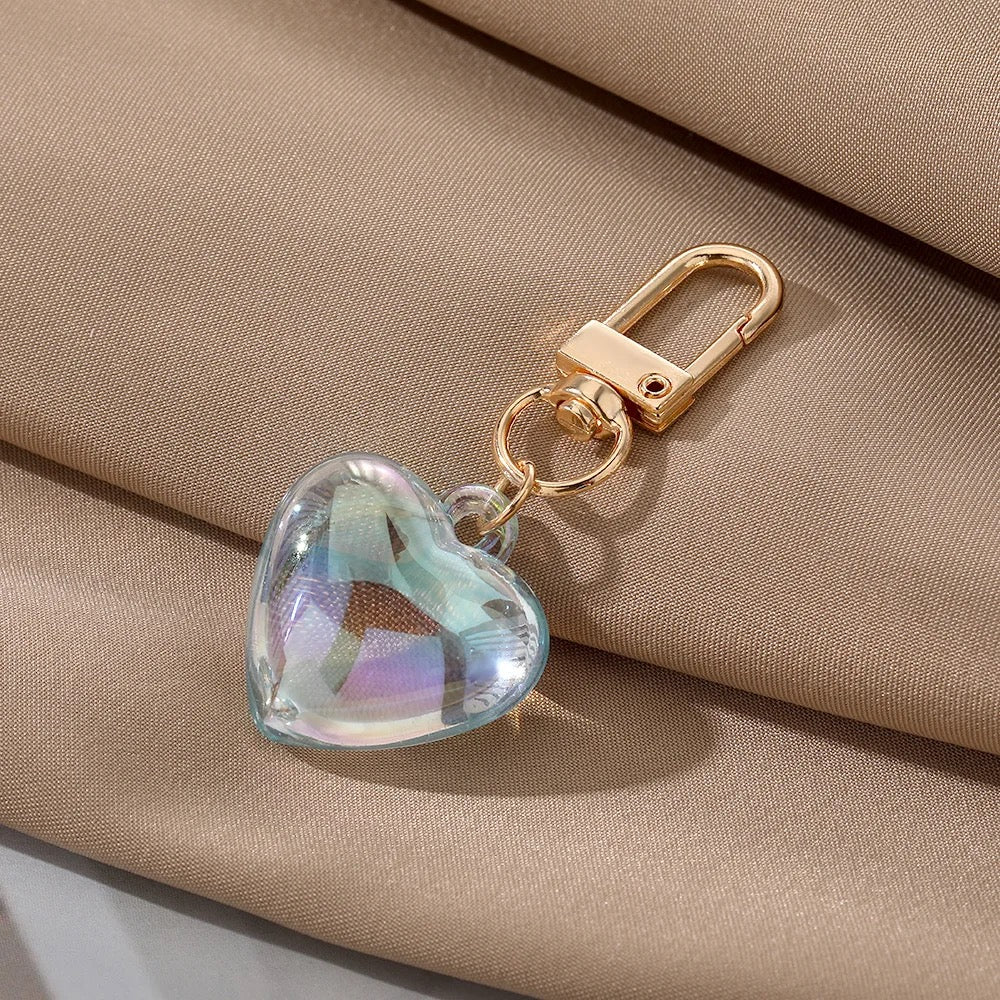Iridescent Heart Keychain