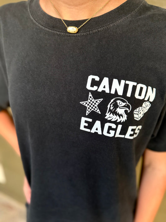 Mascot Collage Canton Eagles BLACK Tee