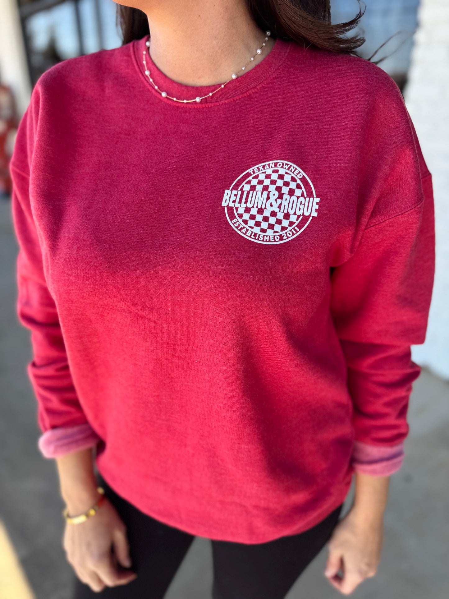 Adult Checkered Store Logo Sweatshirt