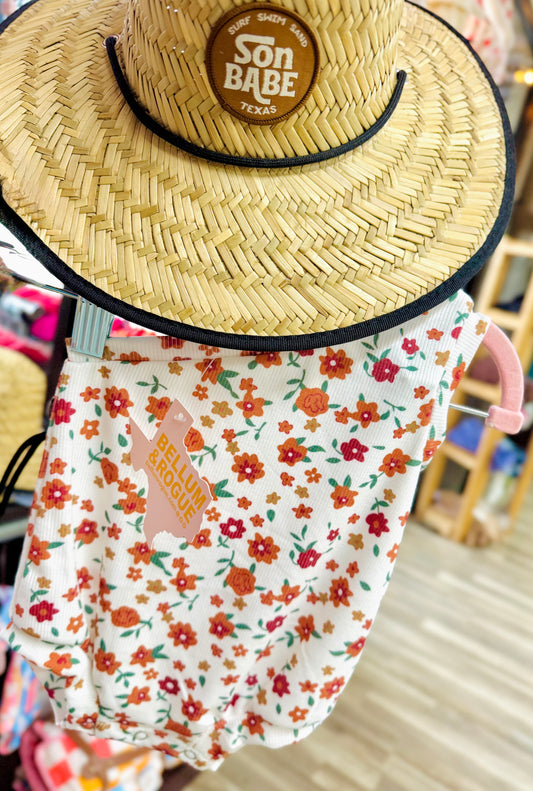 Baby Girls Floral One Shoulder Romper