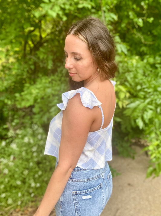 **SALE!** Talay Plaid Crop Tank