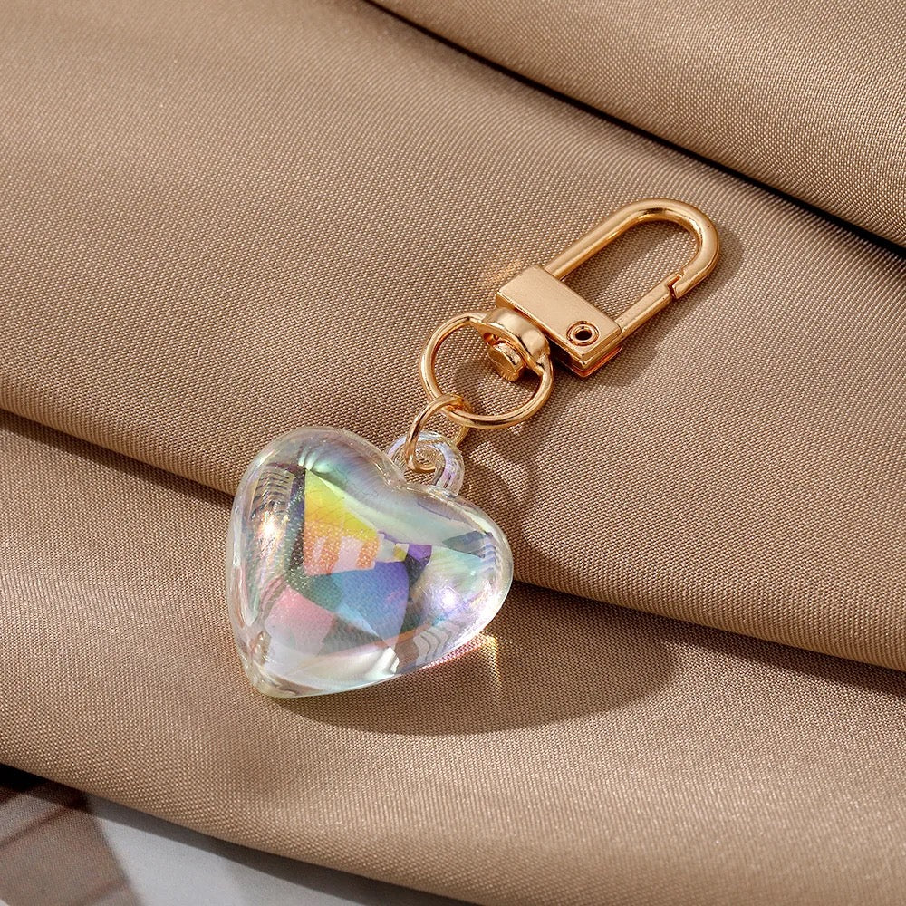 Iridescent Heart Keychain