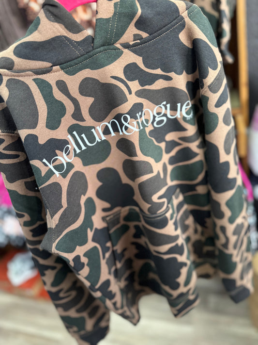 Girls Camo Simple Logo Hoodie