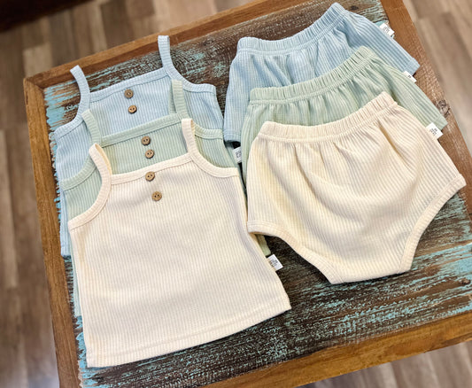 Baby Girls Waffle Knit Summer Set