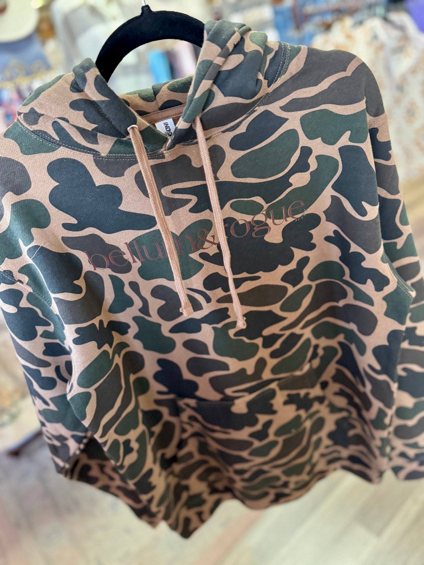 Adult Simple Logo Camo Hoodie