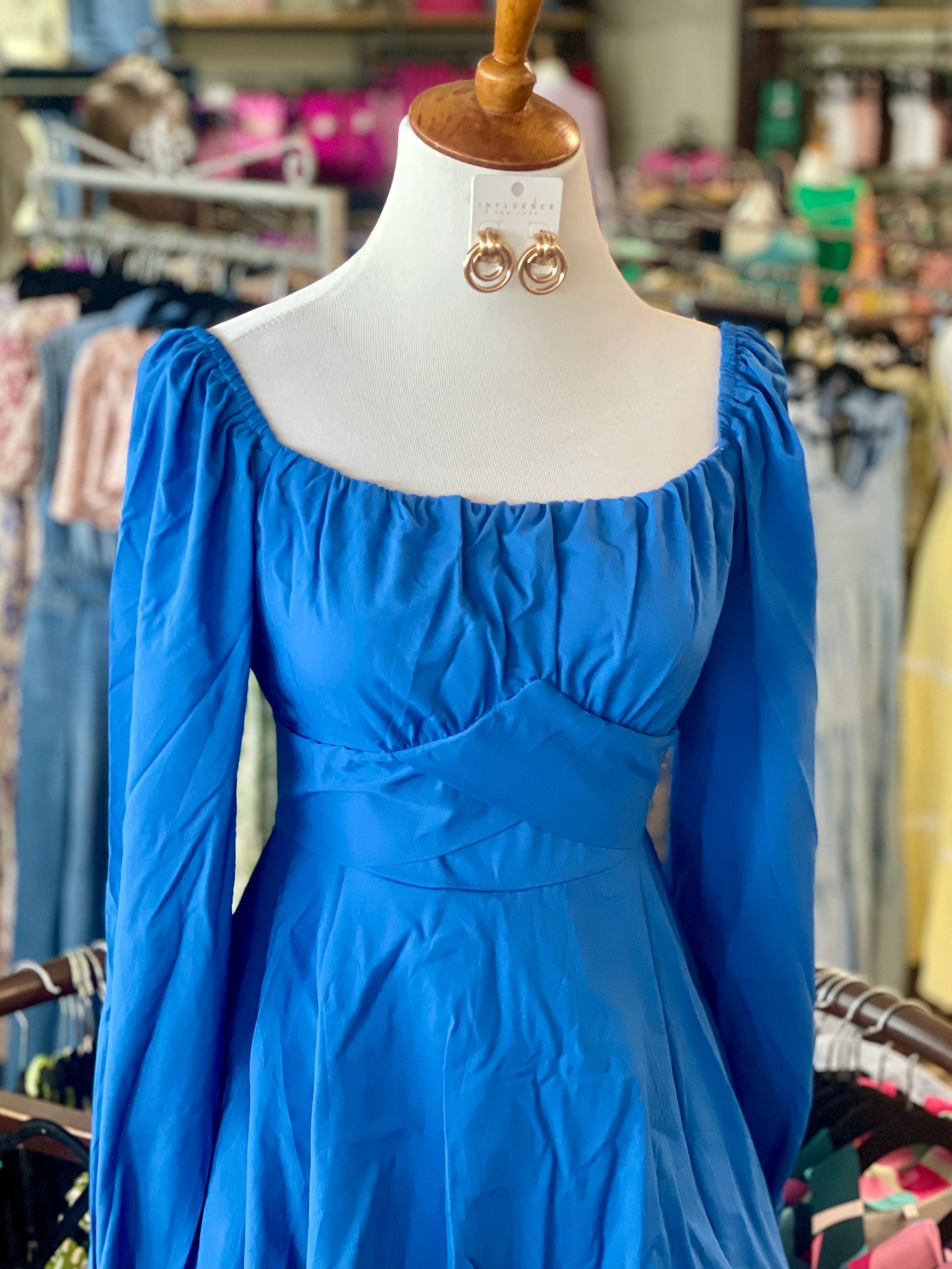 Briar Rose Long Sleeve Blue Romper