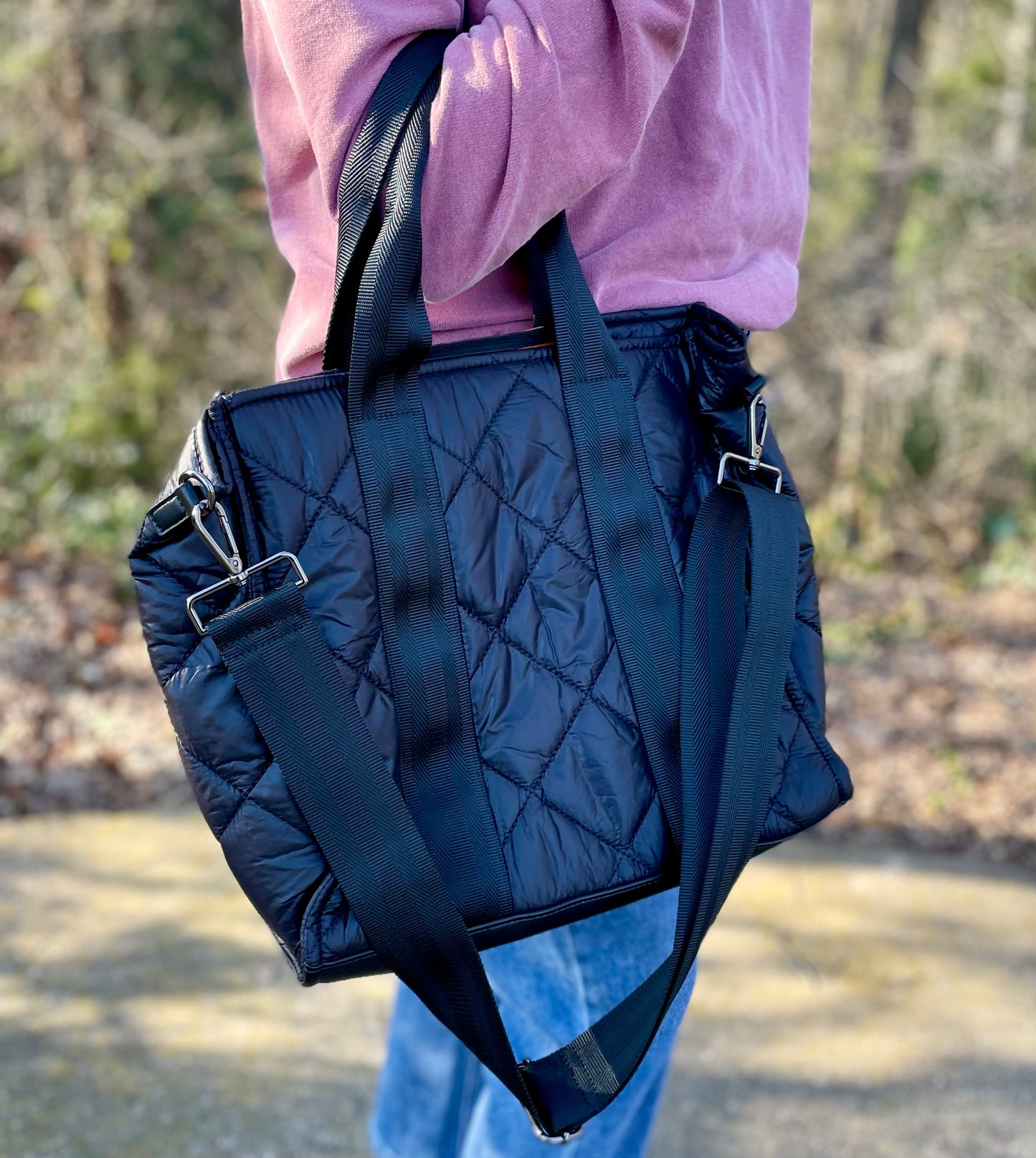 Danica Quilted Tote Crossbody Bag
