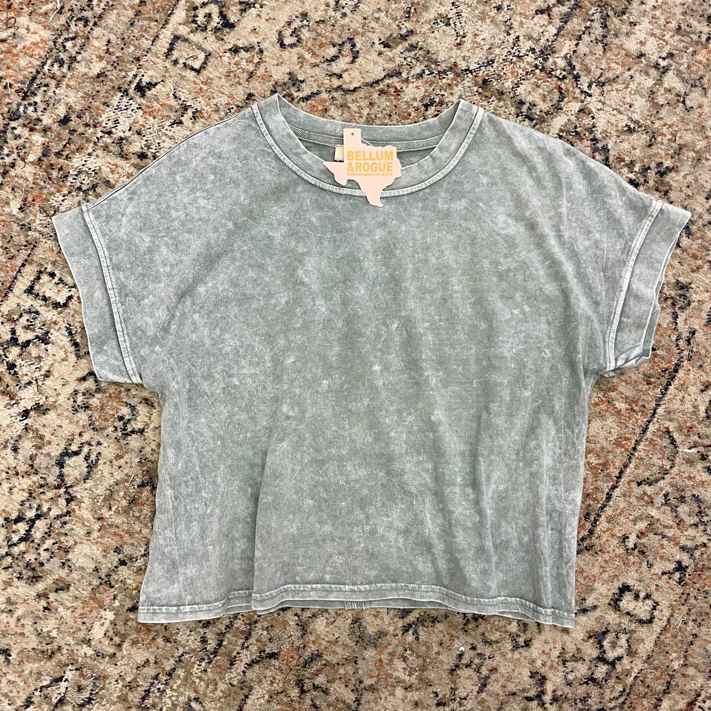 Sofia Mineral Cuffed Tee