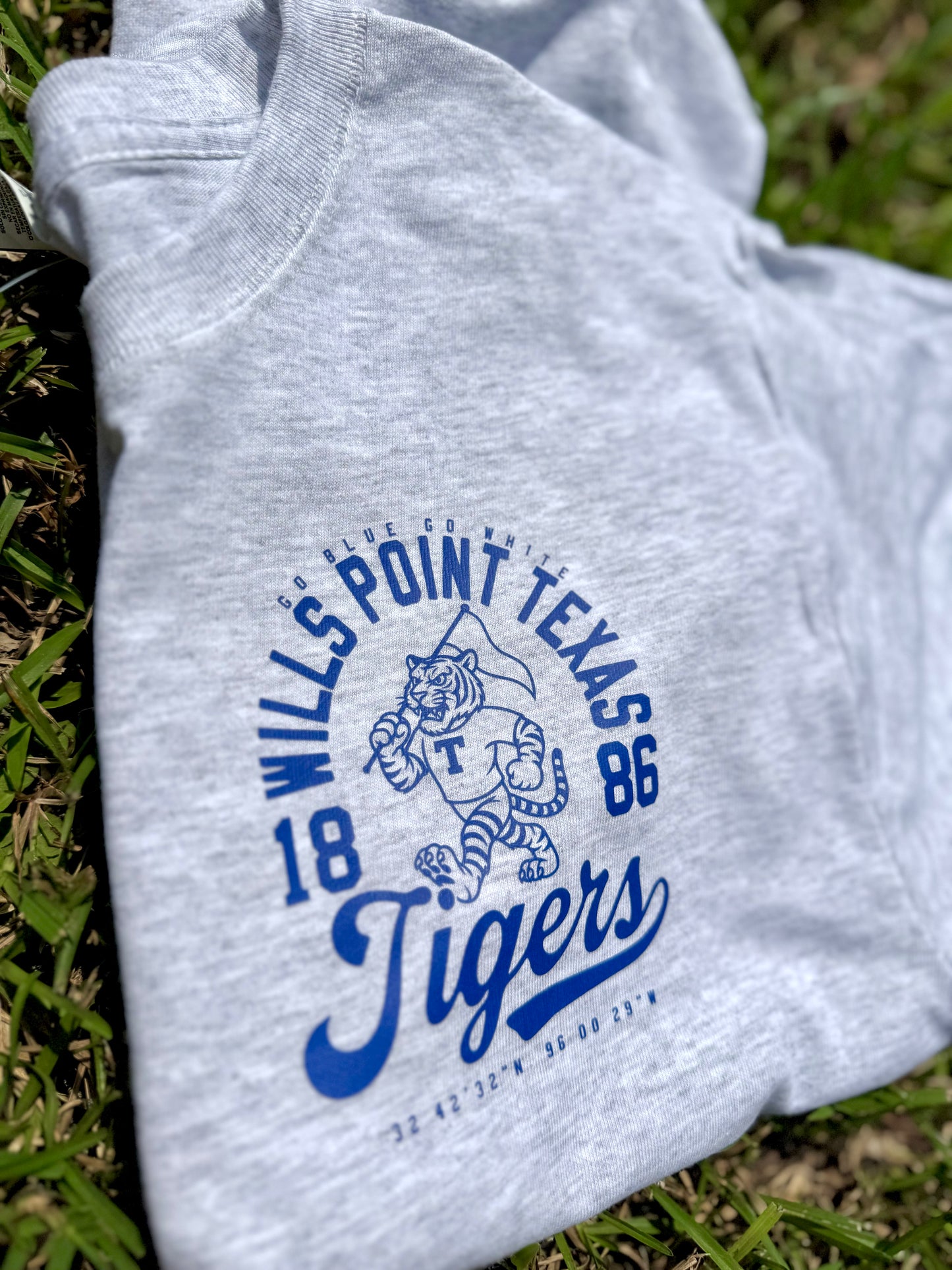 Arch Wills Point Tigers Light Gray Tee