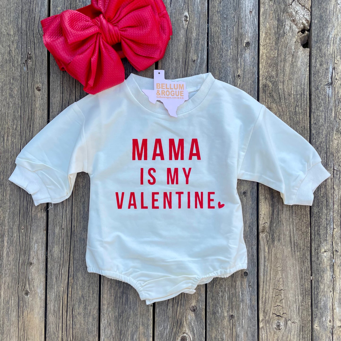 Baby Unisex Mama Is My Valentine Onesie