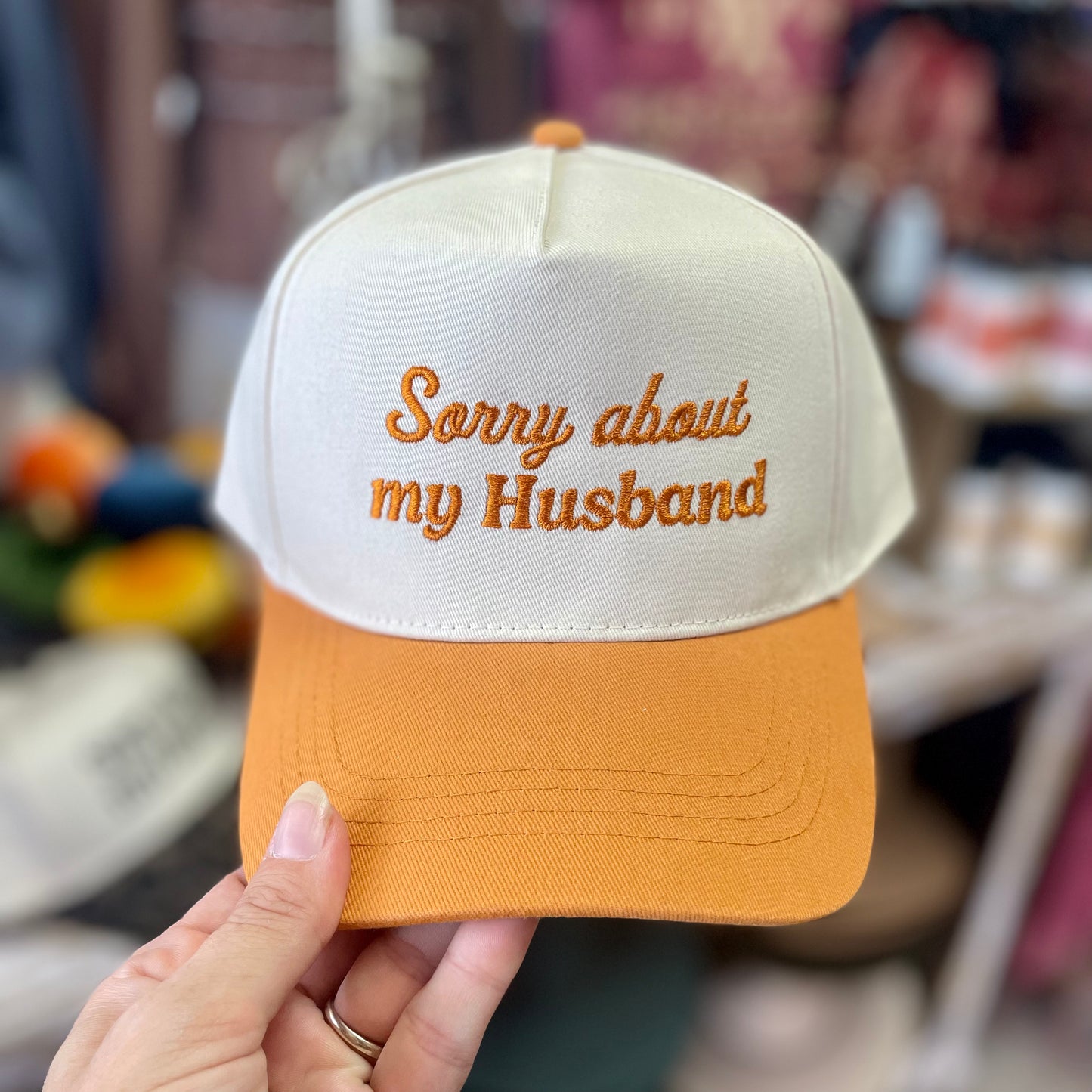 Sorry About My Husband Mustard Hat