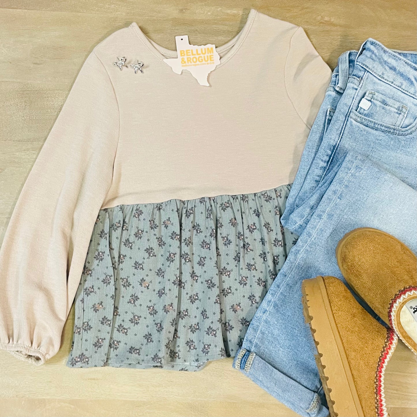 **SALE!!** Girls Wildflower Peplum Top