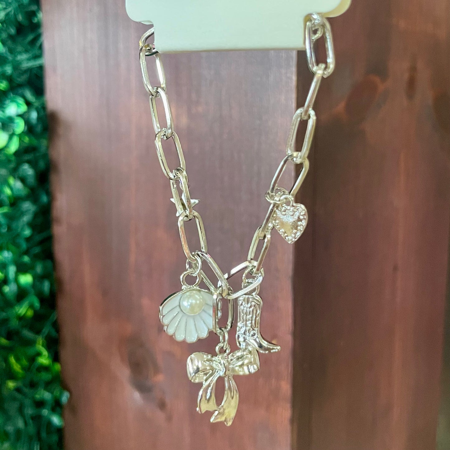Lennox Cherry Bow Charm Chain Bracelets