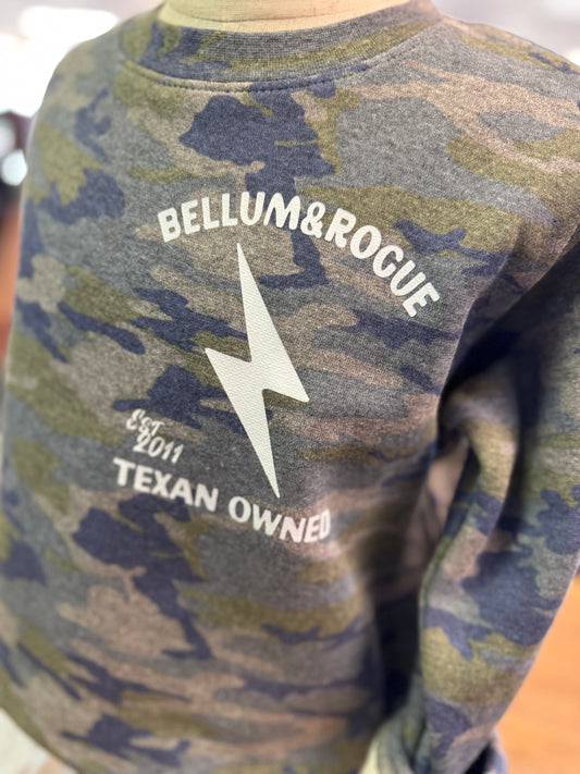 Icon Series Girls Camo Bolt Sweatshirt