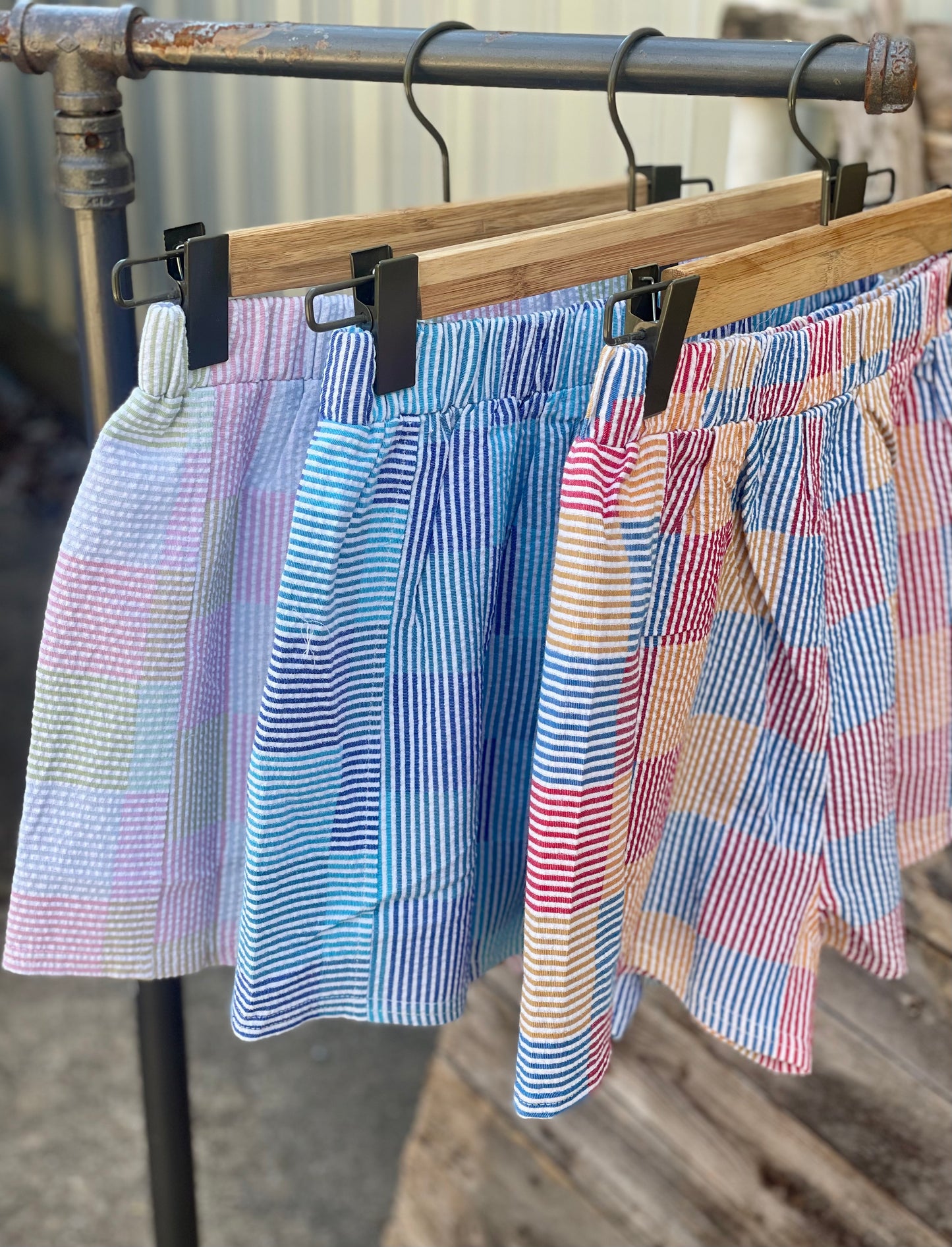 Falan Checkered Striped Boxer Shorts