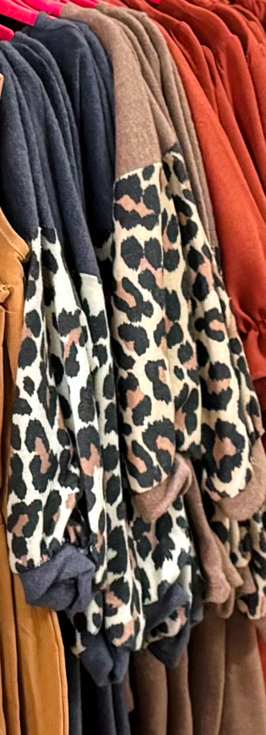 Girls Linden Leopard Sleeve Dress