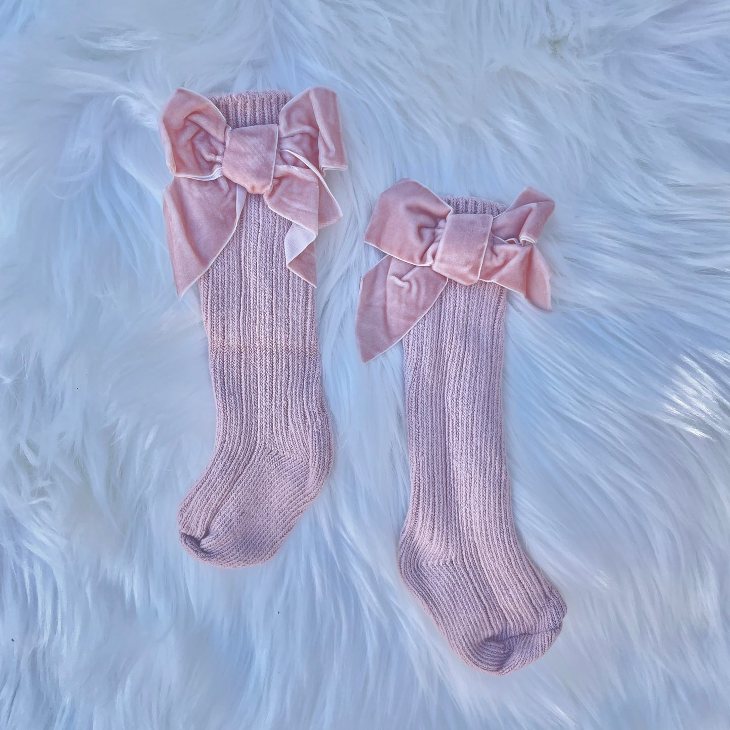 Baby Girls Velvet Bow Socks