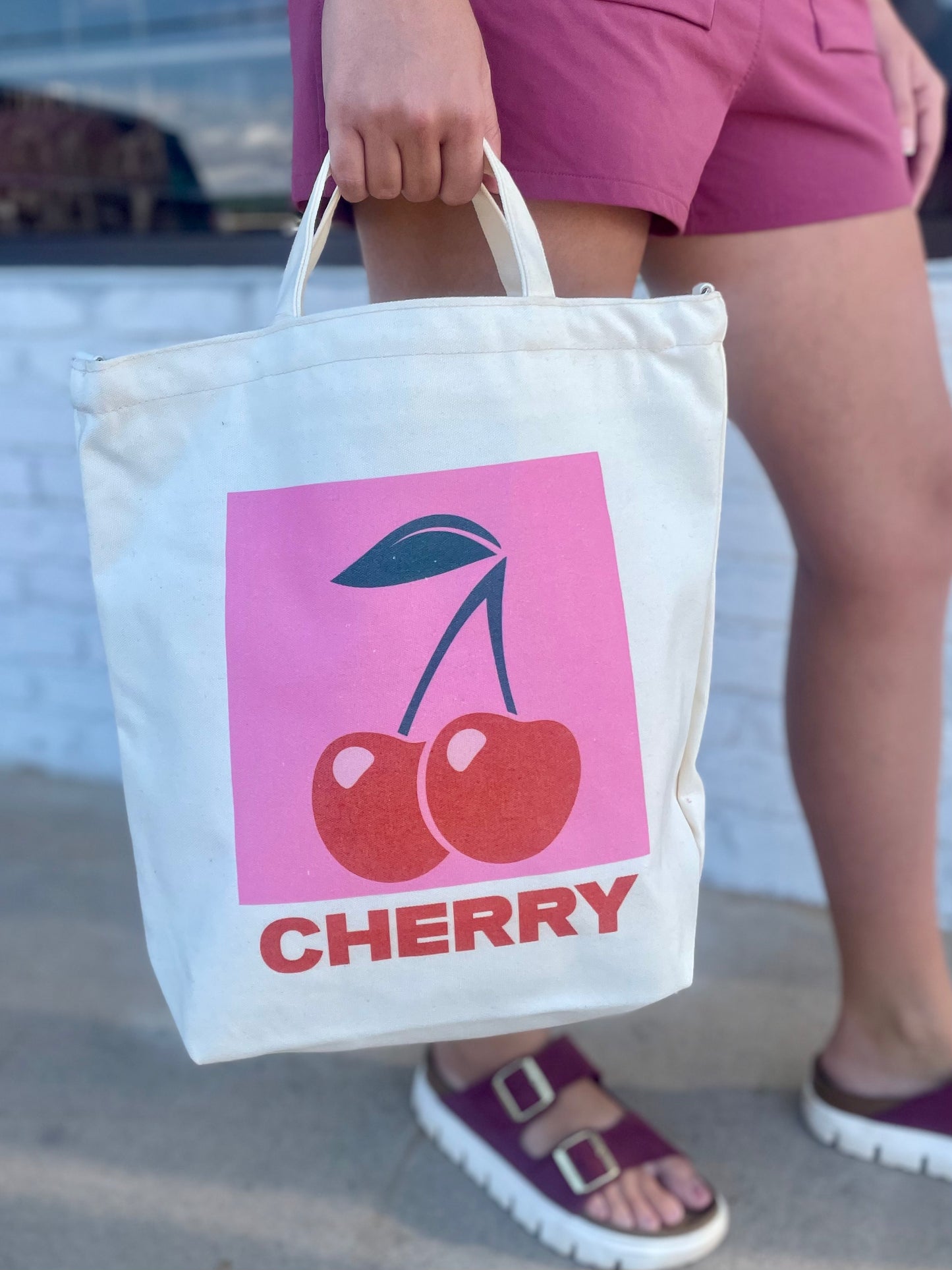 Cherry Canvas/Crossbody Bag