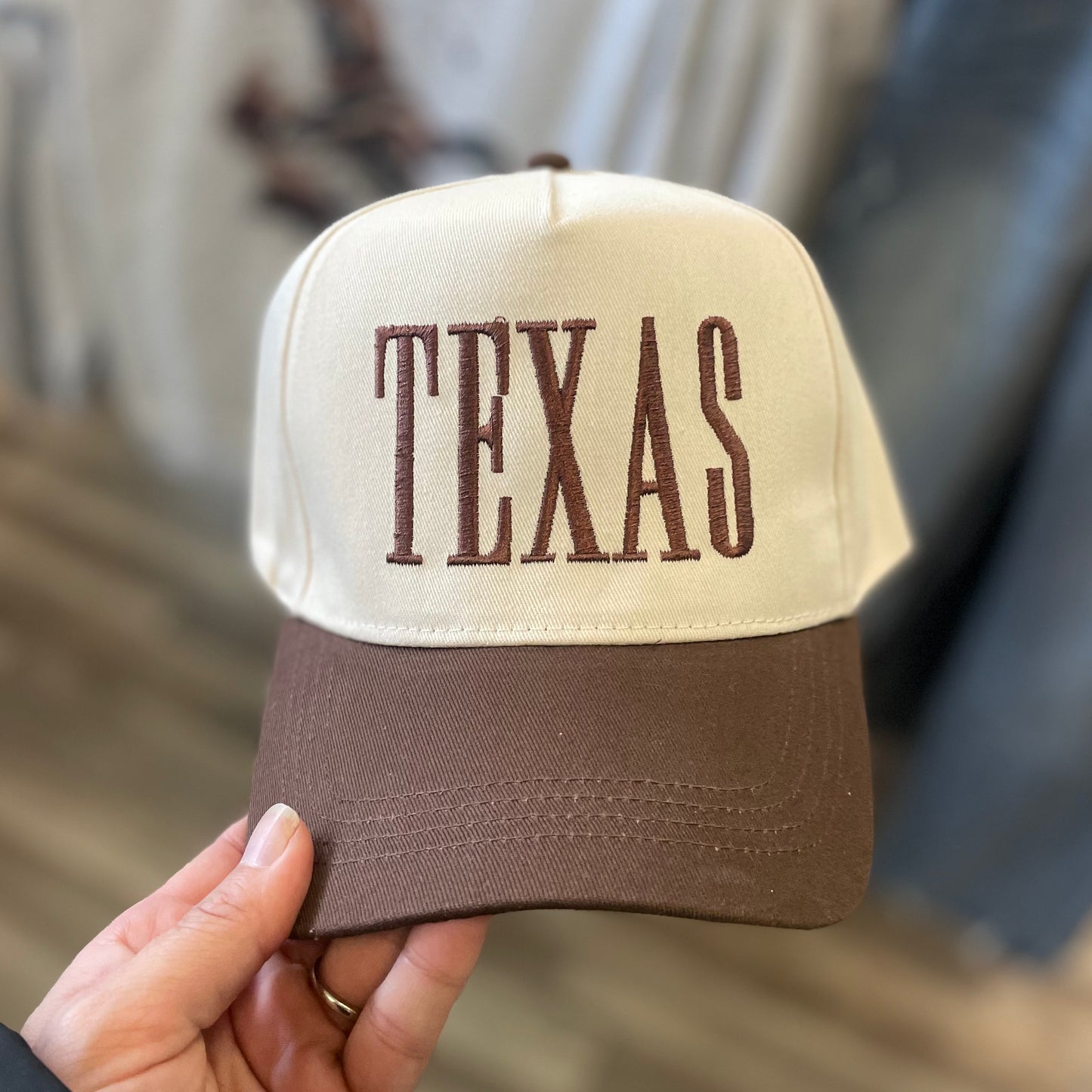 Texas Embroidered Brown Hat