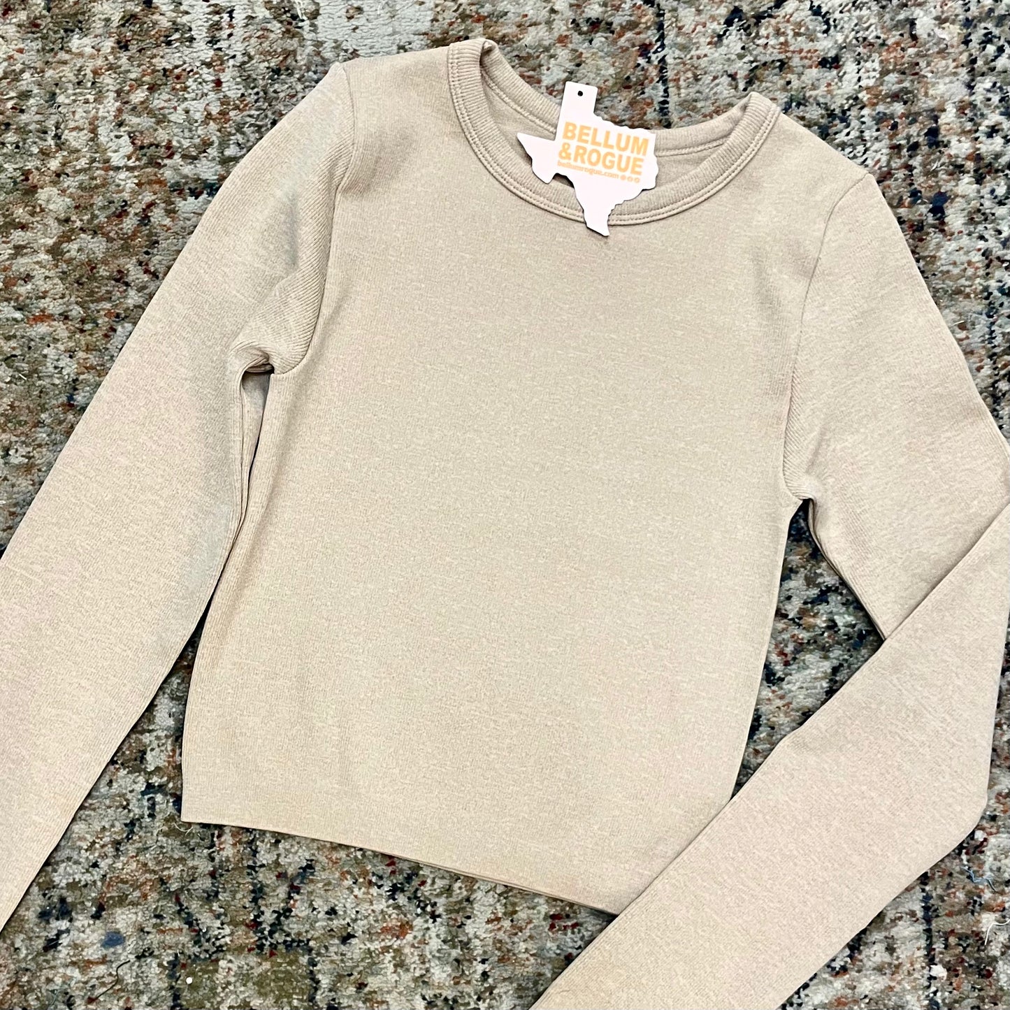 Essential Crew Neck Ribbed Seamless Top