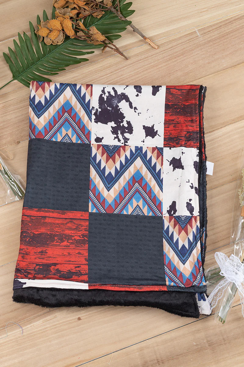Baby Boy Western Minky Blanket