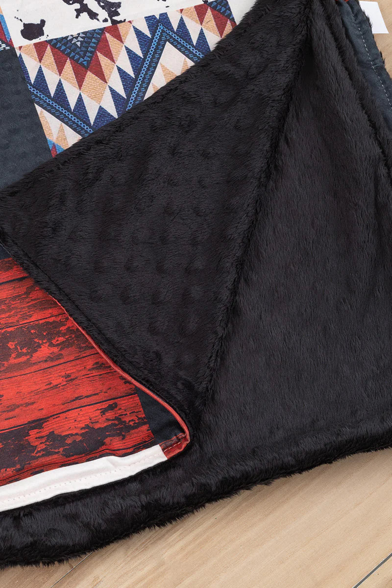 Baby Boy Western Minky Blanket