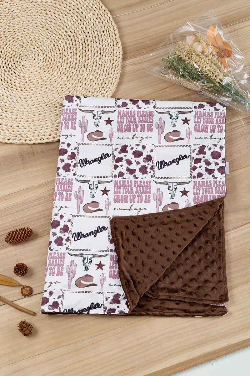 Baby Boy Western Minky Blanket