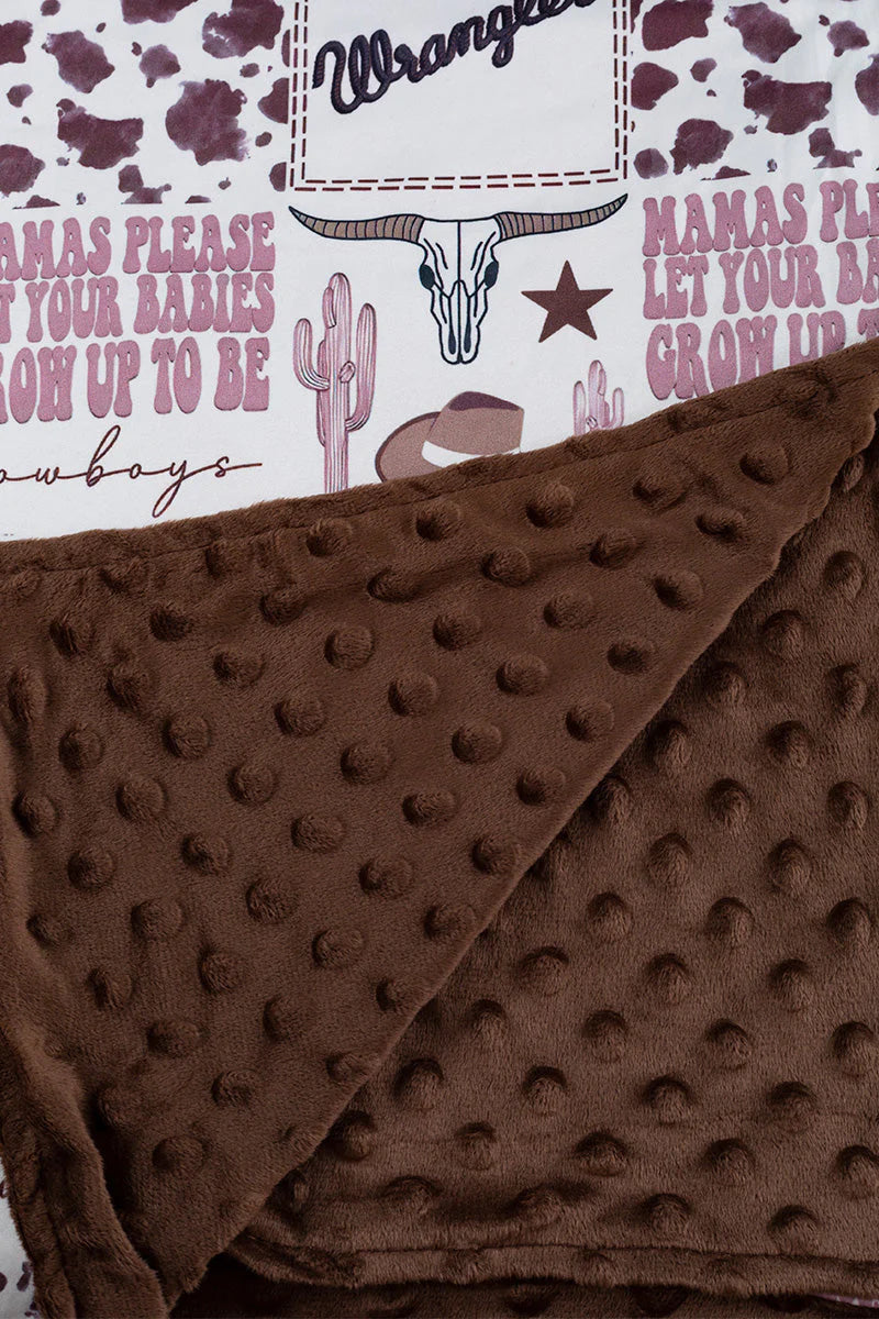 Baby Boy Western Minky Blanket