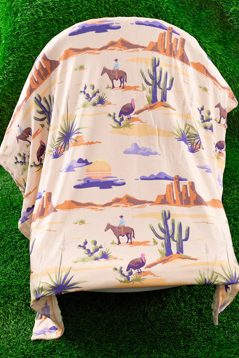 Baby Boy Western Minky Blanket
