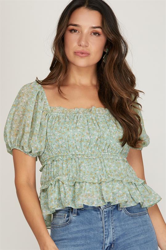 Ramona Vintage Floral Crop Top