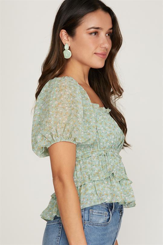 Ramona Vintage Floral Crop Top