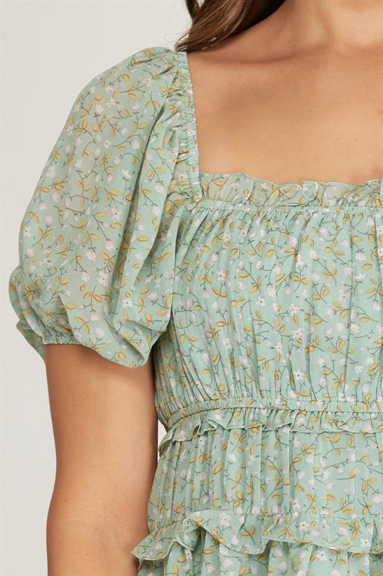 Ramona Vintage Floral Crop Top