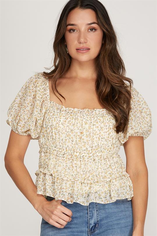 Ramona Vintage Floral Crop Top
