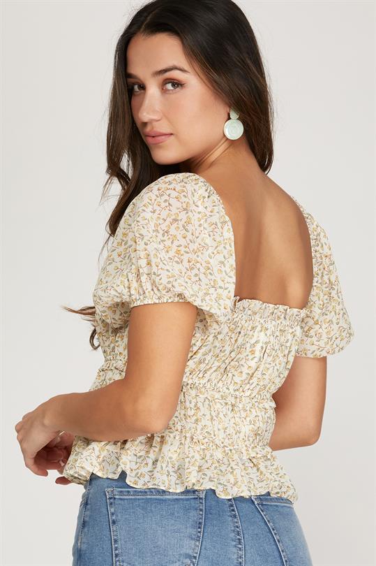 Ramona Vintage Floral Crop Top